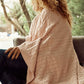 Braid Cable Knitted 100% Cotton Blanket - Pink