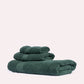 Plush Cotton Spa Towel Set - Green (3 Towels)