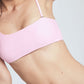 One Shoulder Padded Bikini Set - Pink