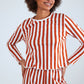 Long Sleeve Striped Pyjama Set Orange