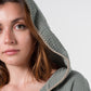 Cocoon Cotton Poncho-Green