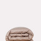 Sateen Stripe Duvet Cover- Cappuccino