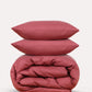 Classic Percale - Duvet Cover Set - Carmine