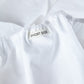 Classic Percale - Fitted Sheet Set- White with Anthracite Piped Edge