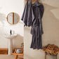 Spa Cotton Bathrobe Set 3 pcs - Dark Grey - Ocoza