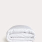Sateen Stripe Duvet Cover - White