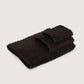 Ribbed Cotton Towel Set 3pcs - Black - Ocoza