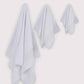 Cotton Plush Spa Towel Set - White (3 Towels)