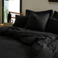 Washed Linen Duvet Cover Set - Coal
