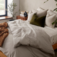 Washed Linen Duvet Cover Set - Dusty Pink